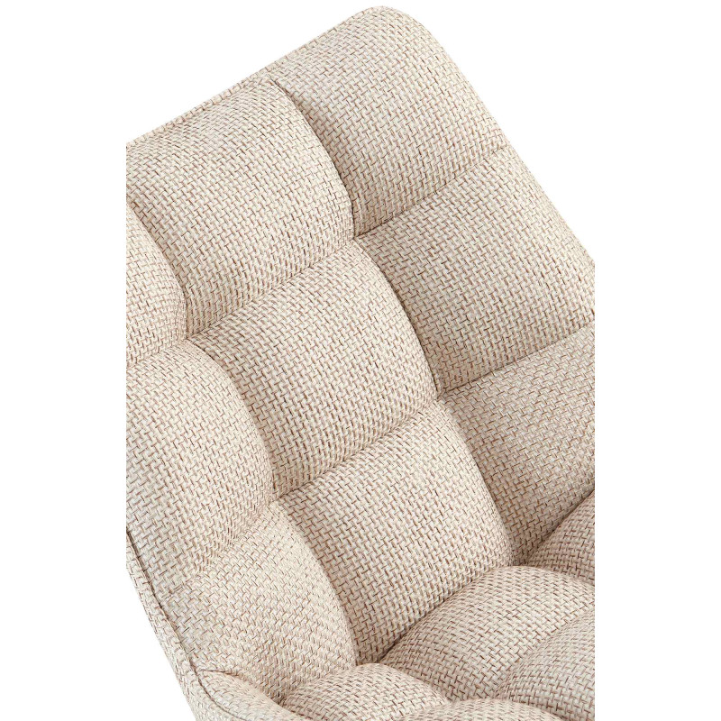 Chaise Saranda en tissu noir ivoire