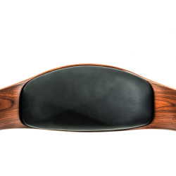 Lot de 2 tabourets de bar Kingston C en simili cuir noyer/noir