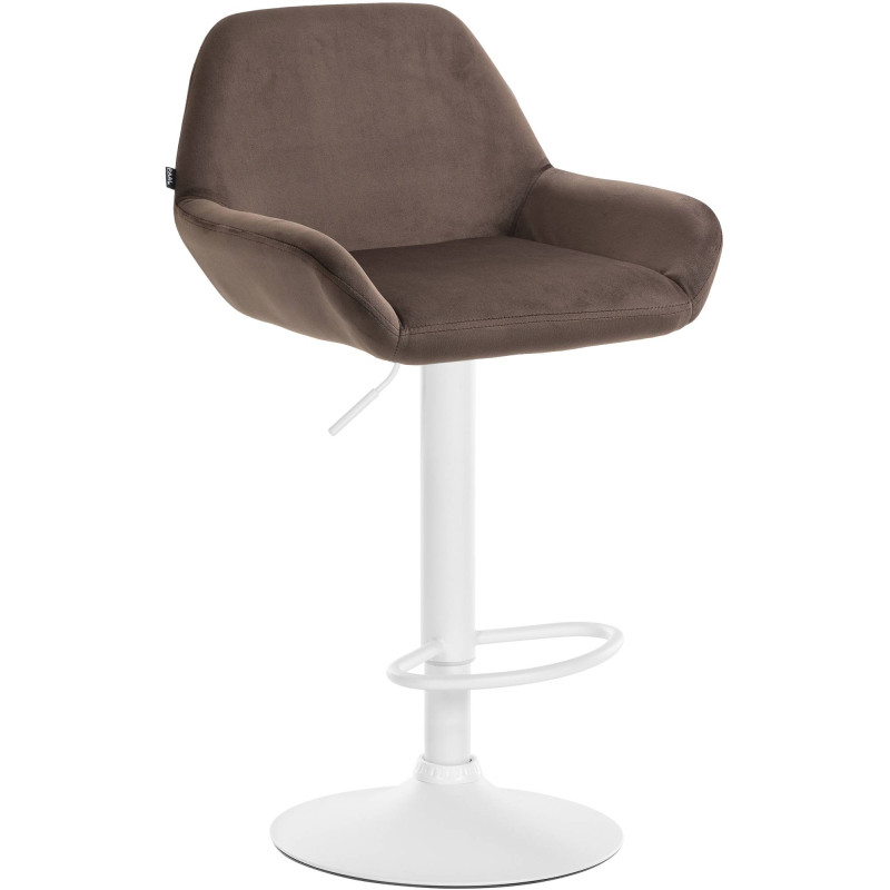 Tabouret de bar Braga velours brun