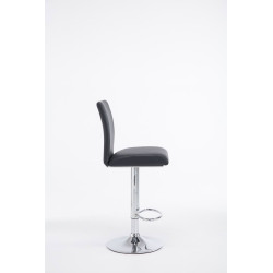 Lot de 2 tabourets de bar Cologne simili cuir chromé noir