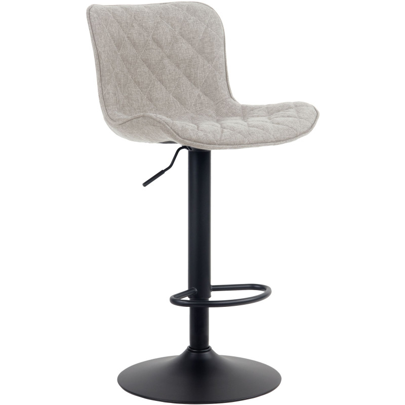 Tabouret de bar en tissu Emma taupe