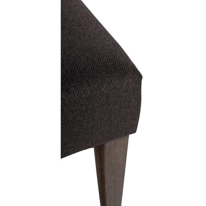 Chaise de salle à manger Lisburn en tissu noir