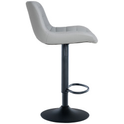 Tabouret de bar Tover en cuir artificiel gris