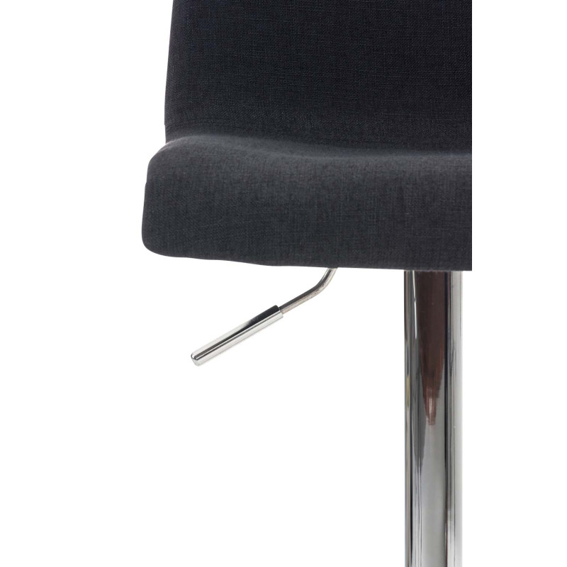 Lot de 2 tabourets de bar Hoover tissu chromé noir