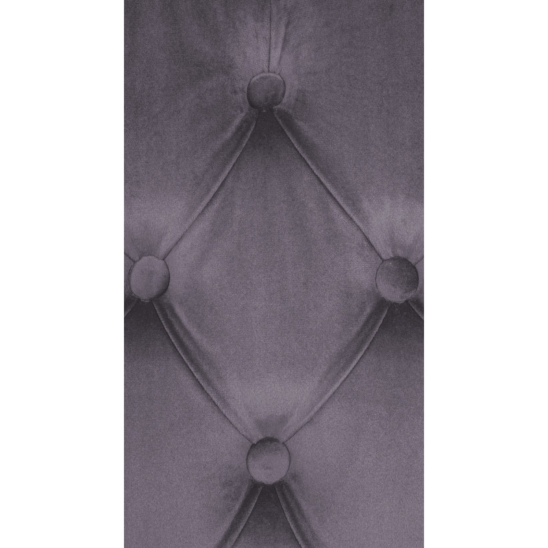 Chaise de salle à manger Lisburn en velours gris foncé