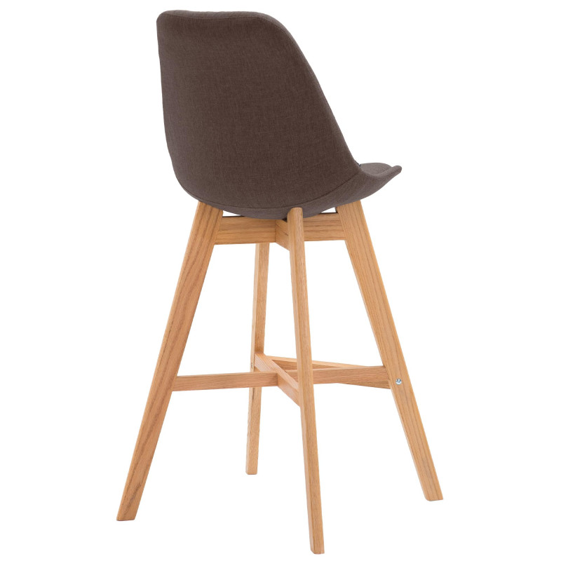 Lot de 2 tabourets de bar Cannes tissu natura brun