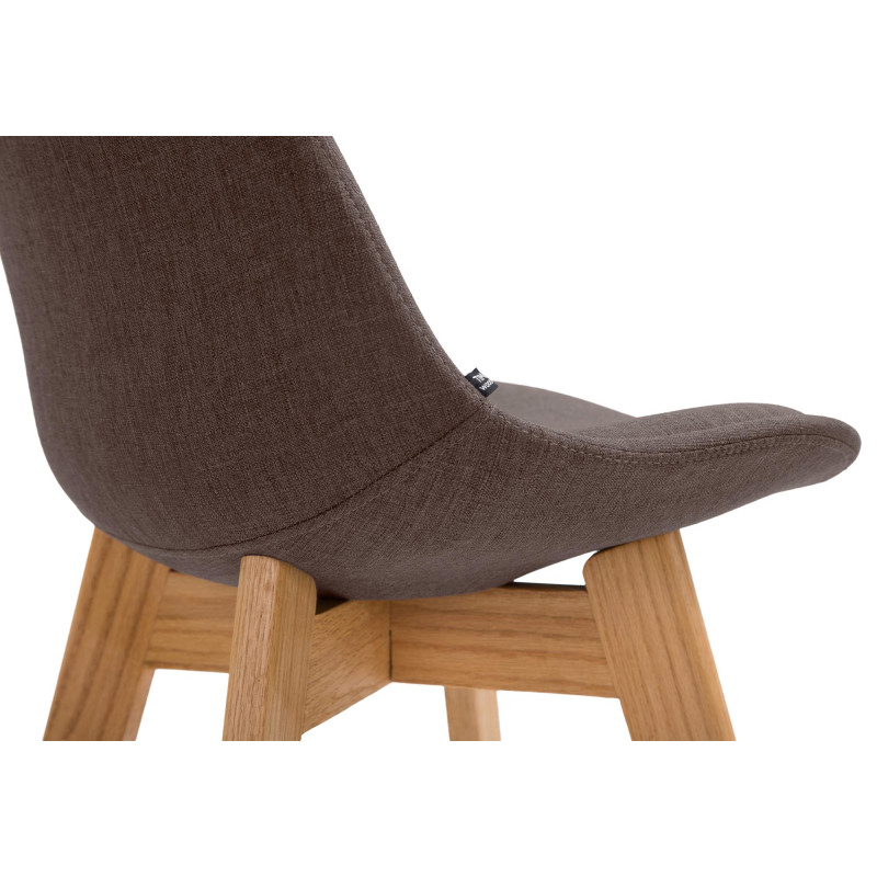Lot de 2 tabourets de bar Cannes tissu natura brun