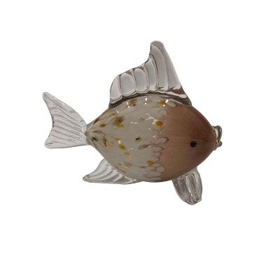 Figurine Décorative Romimex Marron verre Poisson 25 x 10 x 20 cm