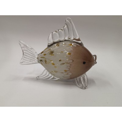 Figurine Décorative Romimex Marron verre Poisson 25 x 10 x 20 cm