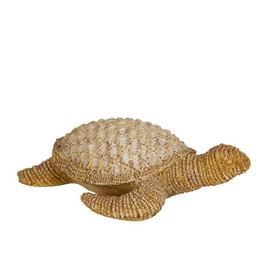 Figurine Décorative Romimex Beige Naturel Polyrésine Tortue