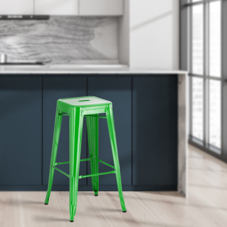 Lot de 2 tabourets de bar Joshua vert