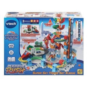 Circuit de billes VTECH MARBLE RUSH - SUPER SKY TOWER SET XL300E - 143 pieces - Pour enfants de 4 ans et plus