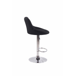 Lot de 2 tabourets de bar Lazio tissu C noir