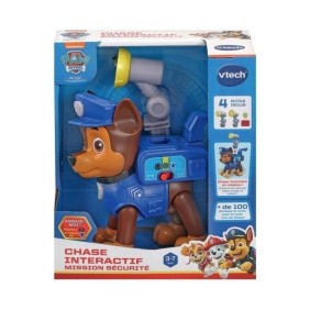 Figurine interactive VTECH Pat Patrouille - Chase avec accessoires de sauvetage pour enfants de 3 a 7 ans