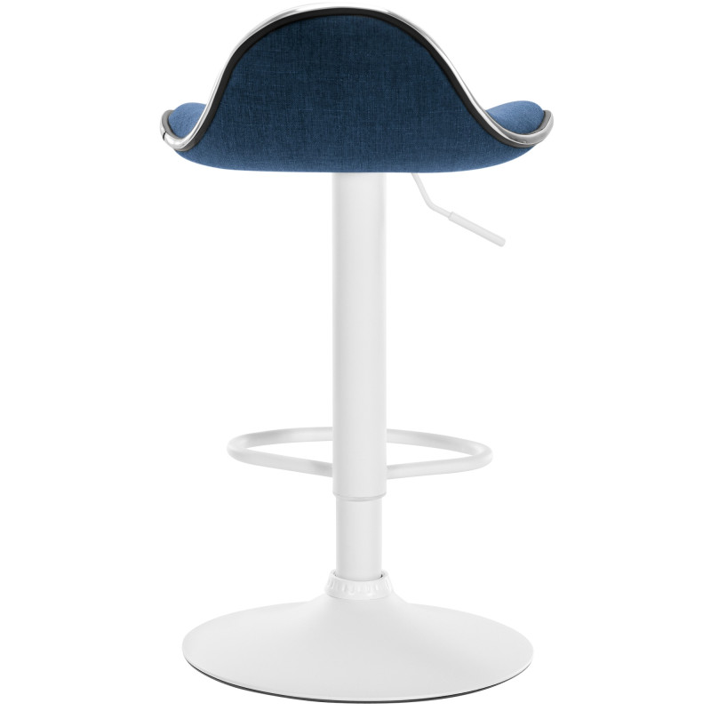 Tabouret de bar Shanghai en tissu bleu