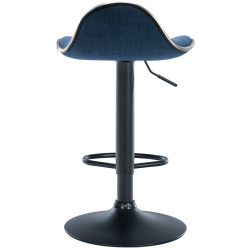 Tabouret de bar Shanghai tissu bleu