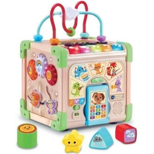 Jouet interactif VTECH CUBE NATURE - Bois certifié FSC - Animaux musicaux - 9-36 mois