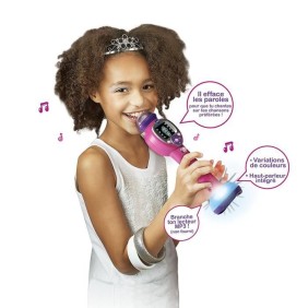 Micro Karaoké Enfant VTECH Kidi Super Star Moov' Rose - 6 ans et +