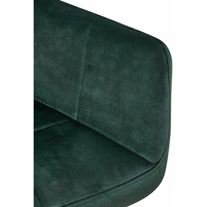Chaise de salle à manger Emia velours vert