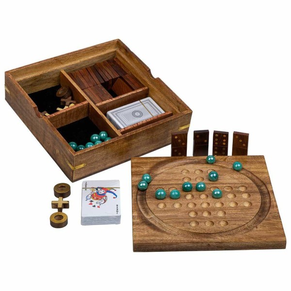 Set de jeux traditionnels Alexandra House Living Marron 23 x 5 x 23 cm 5 en 1