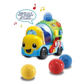 VTECH BABY - P'tit Camion Color Mix - Véhicule Interactif - Garçon - 18 mois+ - Orange - Multicolore