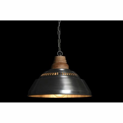 Suspension DKD Home Decor Argenté Marron Fer Bois de manguier 50 W (43 x 43 x 31 cm)