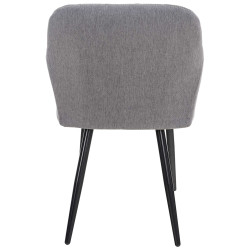 Chaise de salle à manger Shila en tissu gris