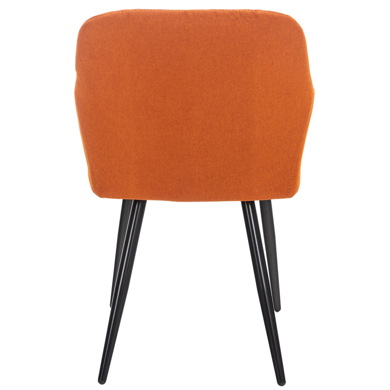 Chaise de salle à manger Shila en tissu orange