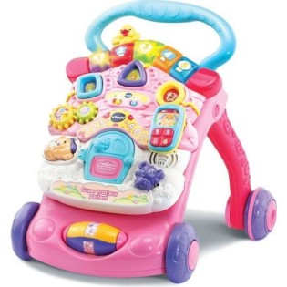 Trotteur parlant 2 en 1 VTECH - Super Trotteur - Rose pour bébé de 9 a 36 mois