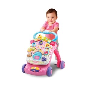 Trotteur parlant 2 en 1 VTECH - Super Trotteur - Rose pour bébé de 9 a 36 mois