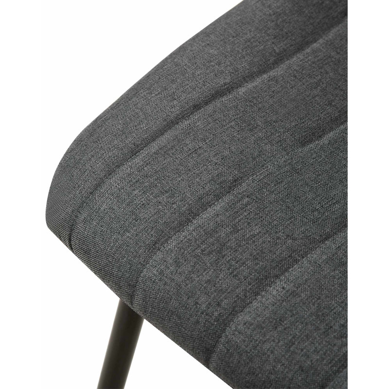 Chaise Dijon, tissu gris foncé
