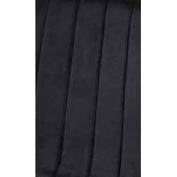 Chaise Dijon en velours noir