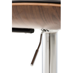 Tabouret de bar Sarnia, similicuir, noyer/noir