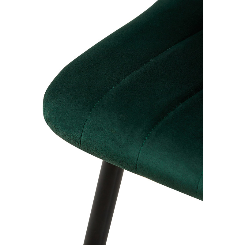 Chaise Dijon en velours vert