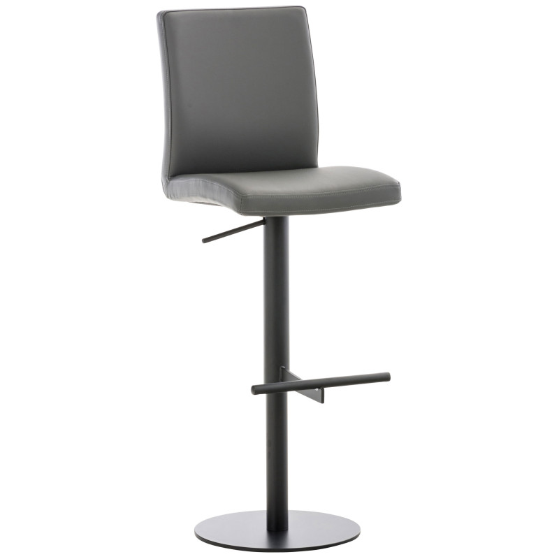 Tabouret de bar Cadiz, simili cuir gris