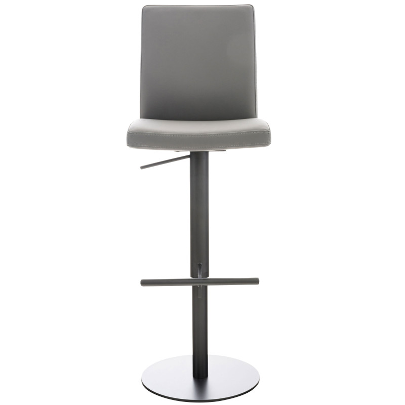 Tabouret de bar Cadiz, simili cuir gris