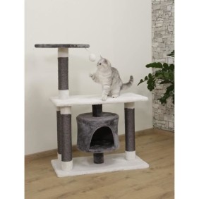 Arbre a chat Jade Darklight, 96 cm, blanc/gris