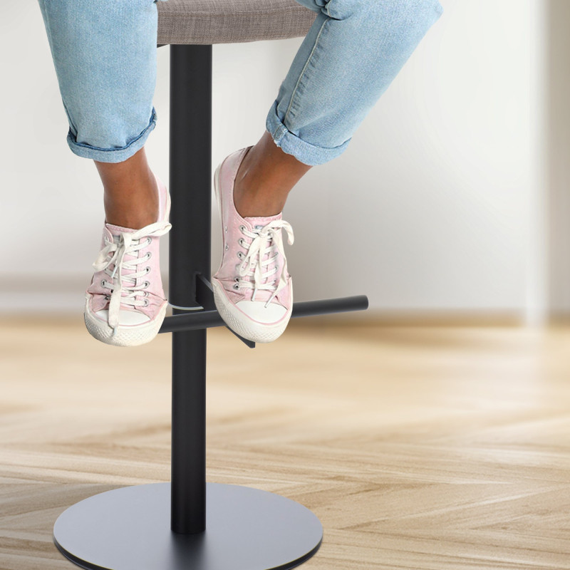Tabouret de bar Cadiz en tissu gris