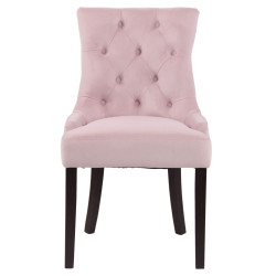 Lot de 4 chaises de salle à manger Aberdeen en velours rose antique