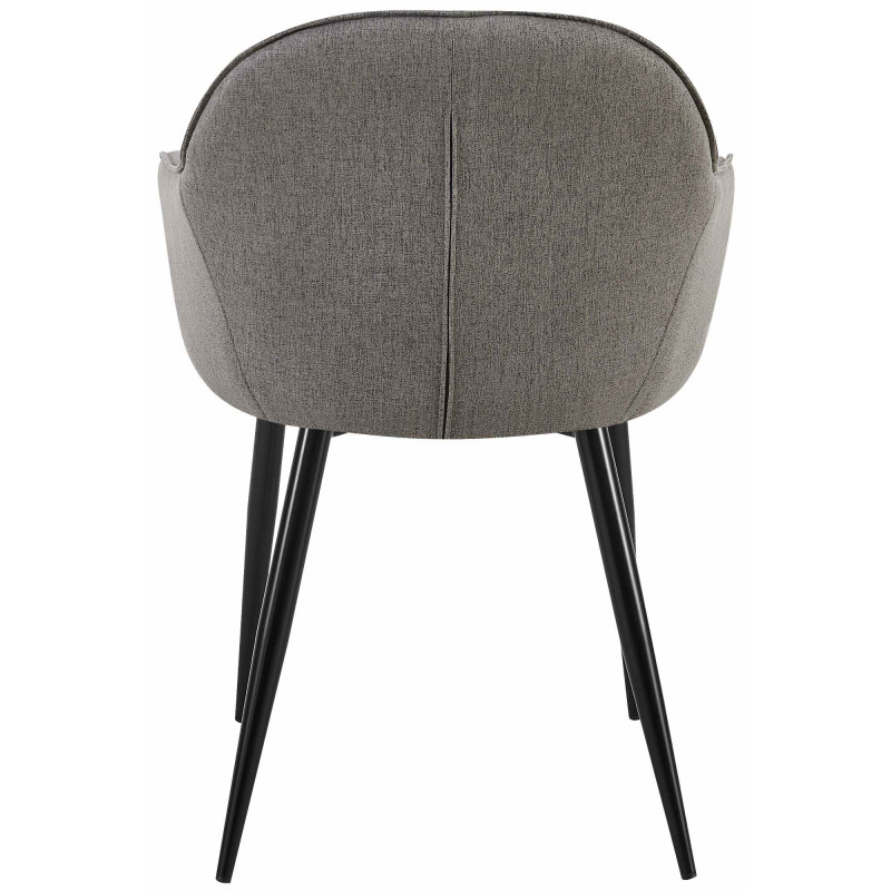 Chaise de salle à manger Boise en tissu gris foncé