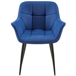 Chaise de salle à manger Roseville en tissu bleu