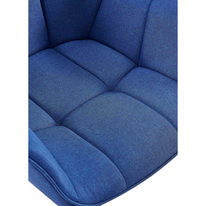 Chaise de salle à manger Roseville en tissu bleu