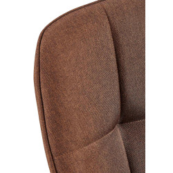 Chaise de salle à manger Roseville en tissu marron