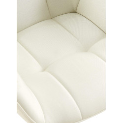 Chaise de salle à manger Roseville en tissu crème