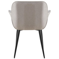 Chaise de salle à manger Roseville en tissu gris