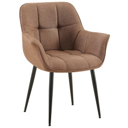 Chaise de salle à manger Roseville en tissu taupe