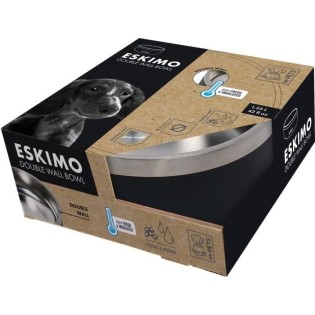 Gamelle ESKIMO Double paroi 1.25 L  - Mpets - Noire