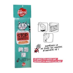 Stop griffe adhÈsif - AIME - Pour chat - 24 bandes autocollantes - Facile a utiliser