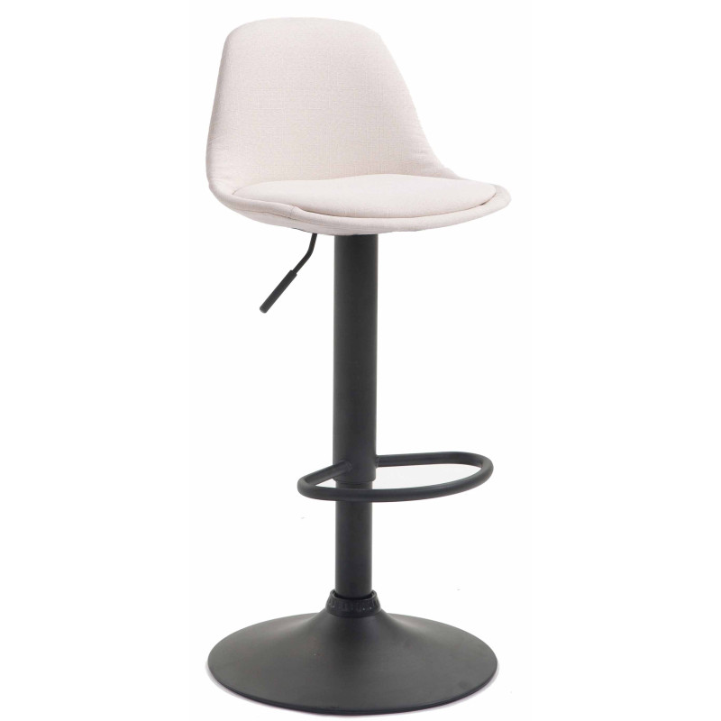 Tabouret de bar Kiel, tissu crème