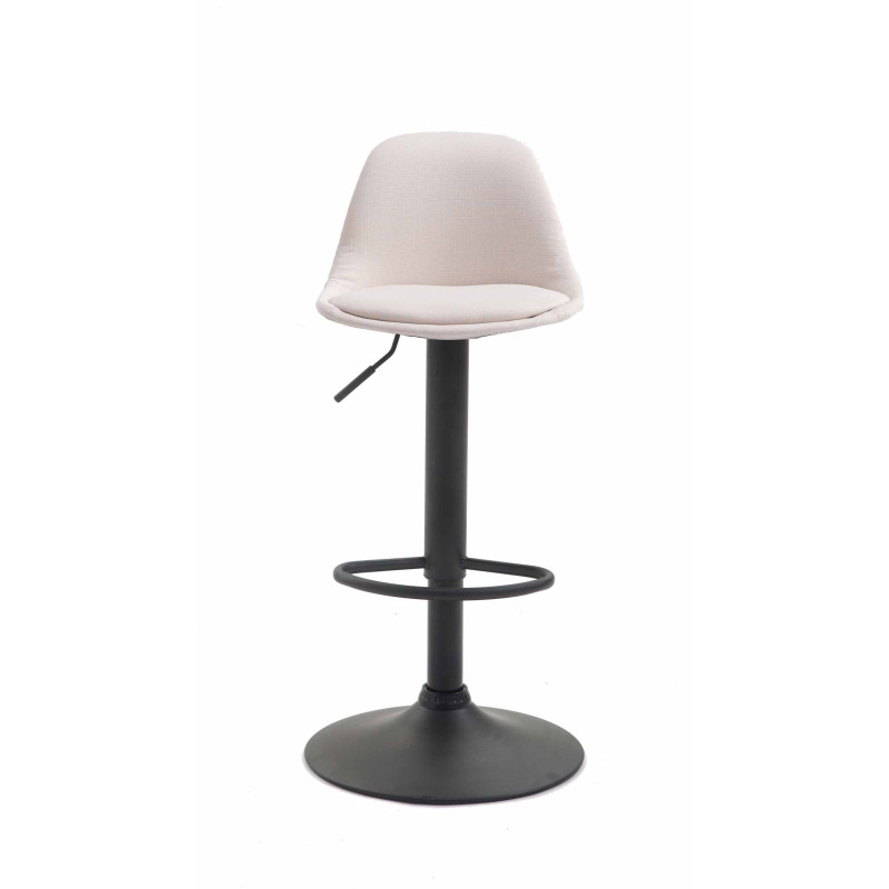 Tabouret de bar Kiel, tissu crème